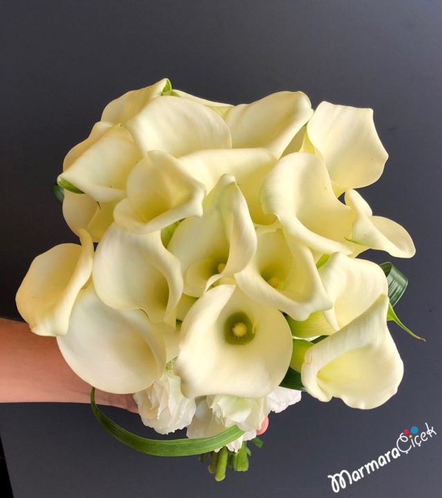 White Gala Bridal Flower Bouquet