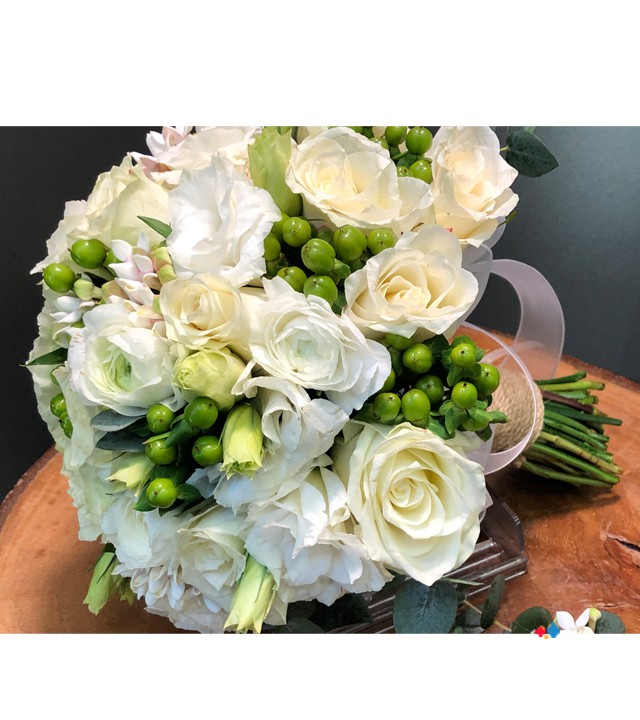 Snow-White Bridal Bouquet