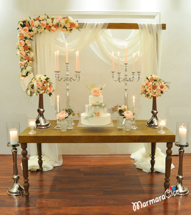 Soft Colorful Engagement Table Decoration