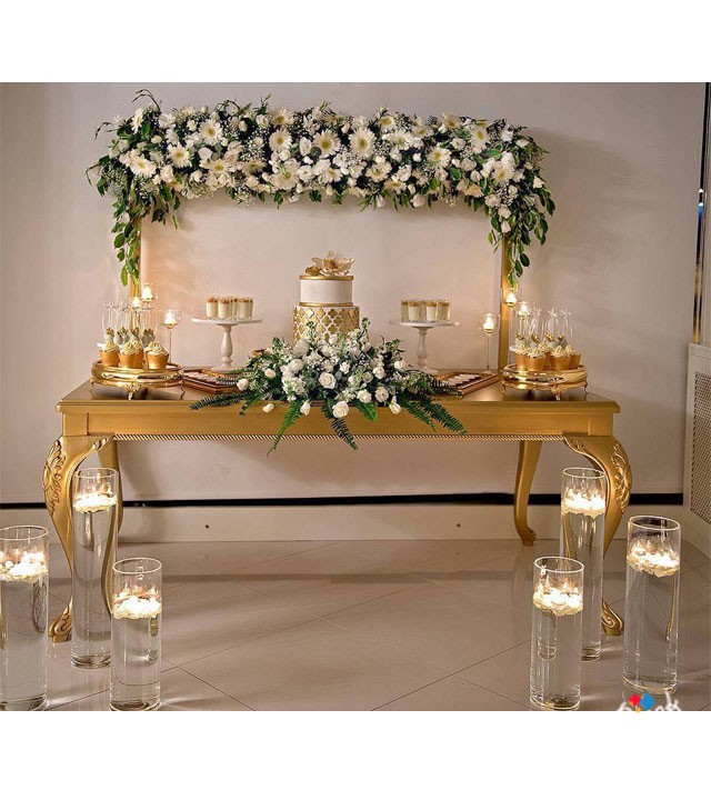 Gold Engagement Table Decoration