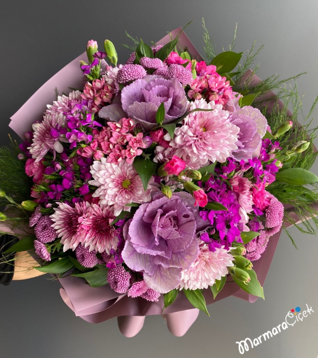 Pink Lilac Wildflowers Bouquet