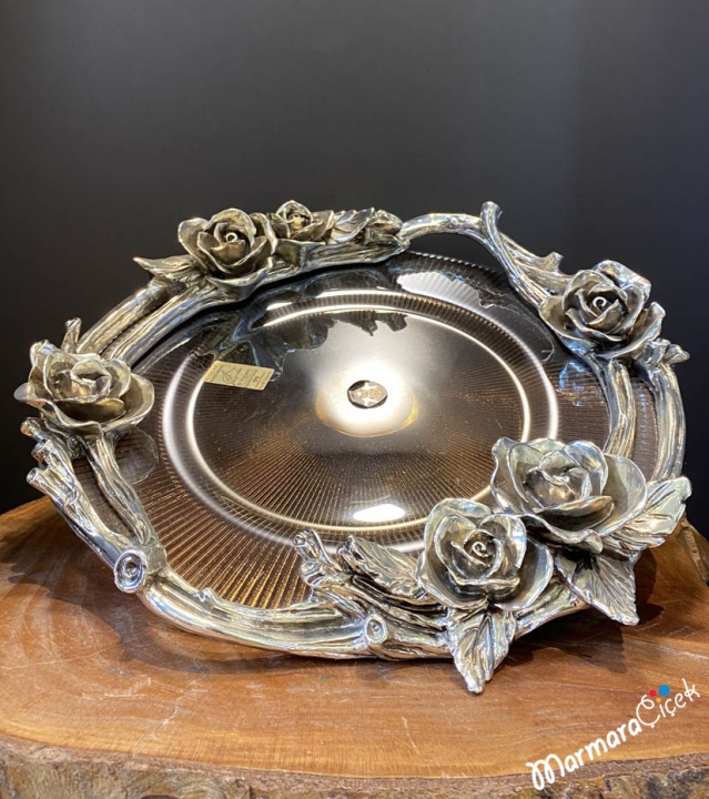 Royal Silver Floral Chocolate Tray
