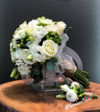 Snow-White Bridal Bouquet