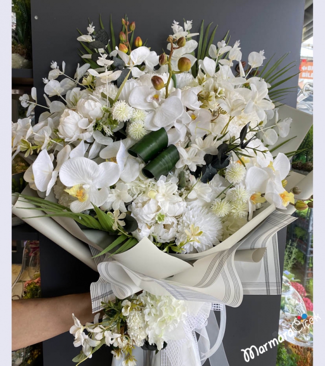 Engagement Bouquet with Artificial Orchids