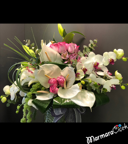 Orchid Lilies Arrangement