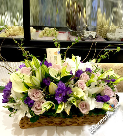 Colourful Arrangement in a Basket