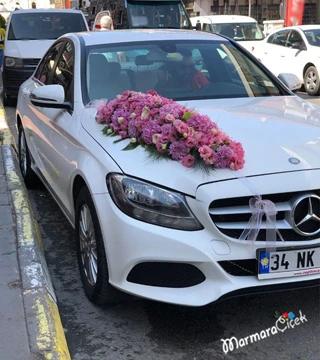 Oval Çiçekli Gelin Arabası