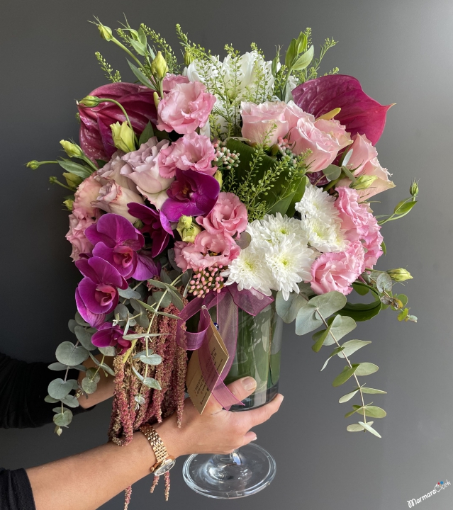 Engagement Arrangement with Orchids