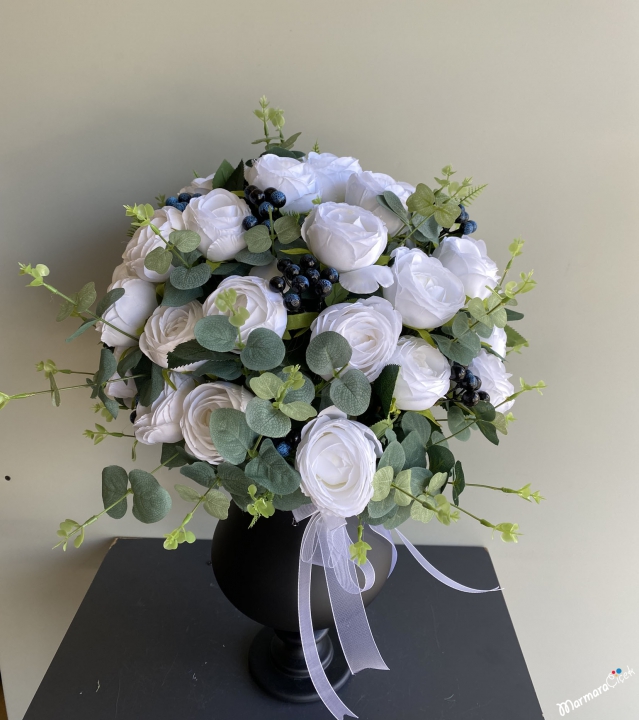 Artificial White Rose Design Flower