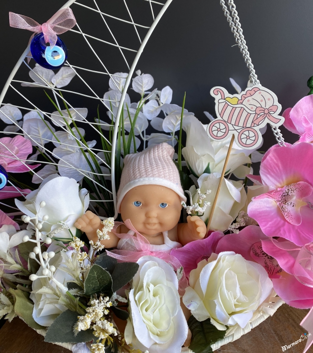 Sailboat Baby Girl Greeting Flower