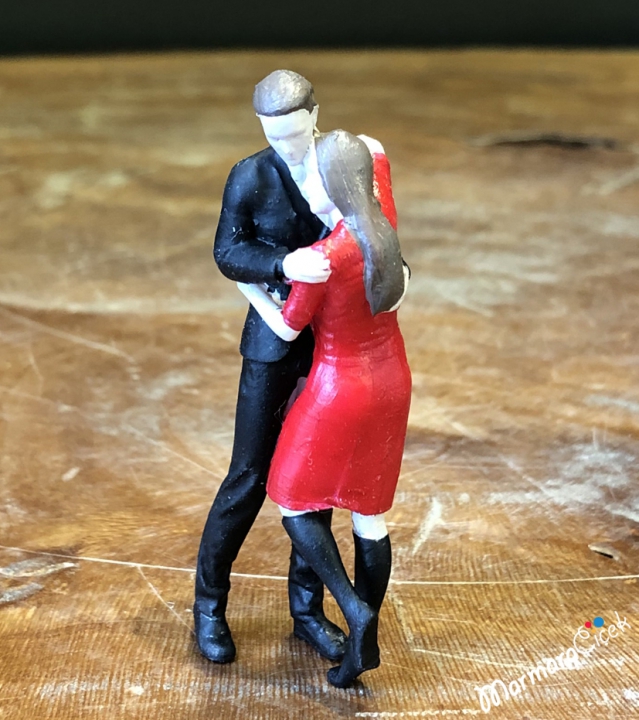 3D Baskı Sarılan Sevgililer
