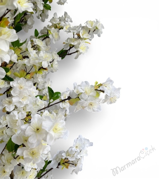 Beyaz Bahar Dalı Yapay Ağaç