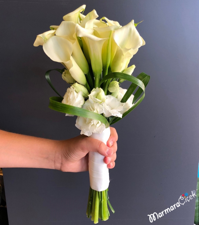 White Gala Bridal Flower Bouquet