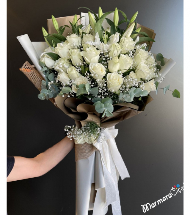 White Rose Bouquet