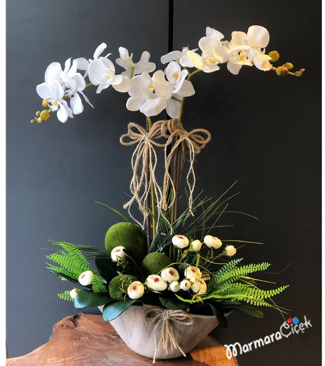 Double Orchid Arrangement Artificial