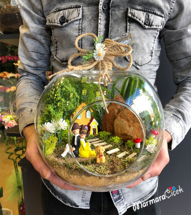 Apple Glass Terrarium