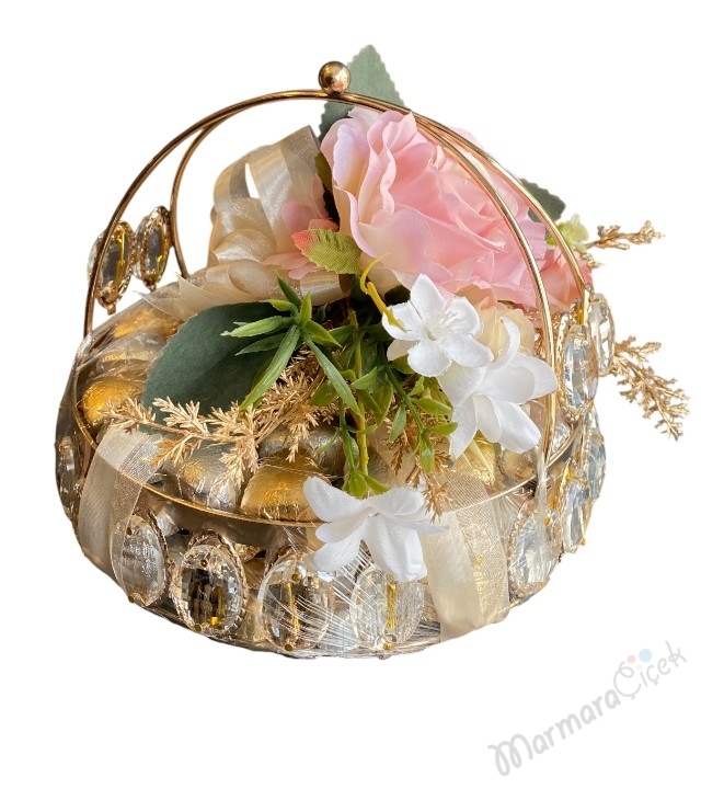 Gold Detaylı Çikolata Tepsisi