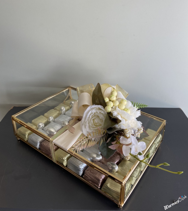 Engagement Chocolate in Gold Box