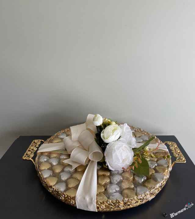 Fancy Gold Tray Engagement Chocolate