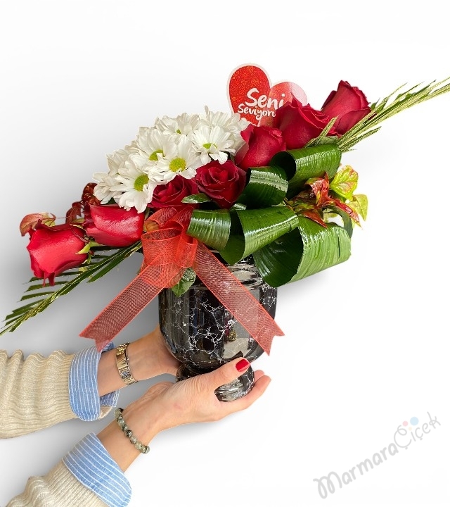 Gül & Papatya Aranjmanı