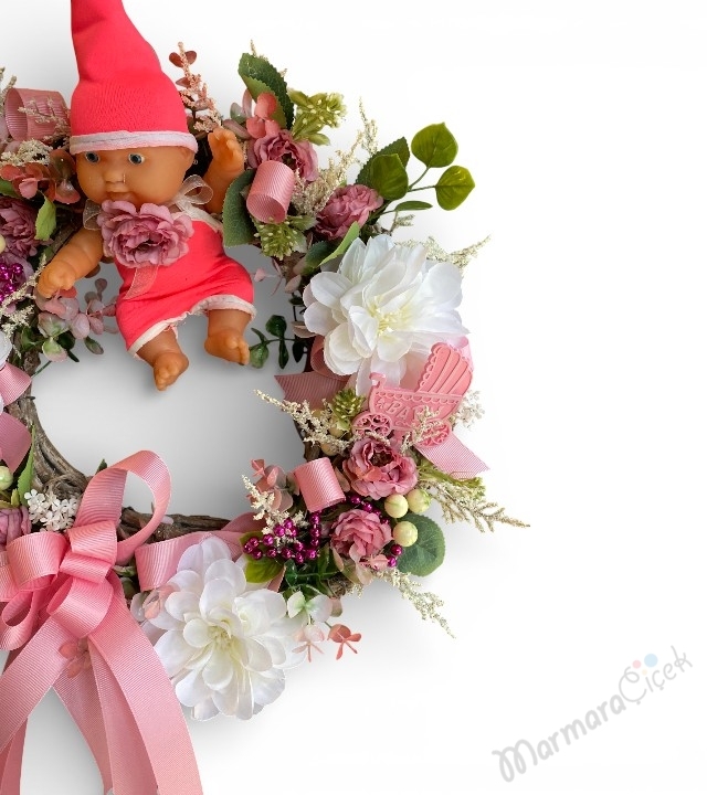 Hoş Geldin Kız Bebek Çelengi