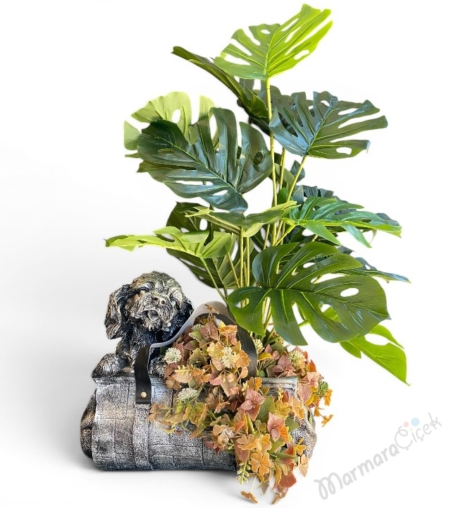 Monstera Dekoratif  Yapay Bitki Aranjmanı