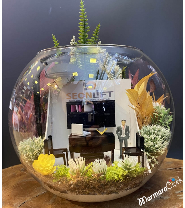 Illuminated Office Terrarium