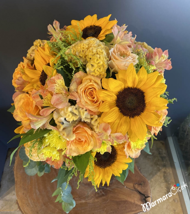 Orange Flowers in A Goblet