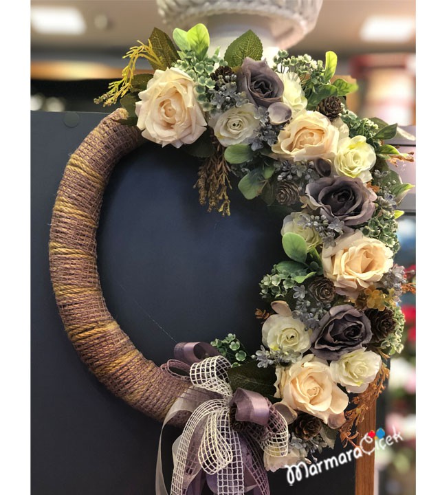 Door Wreath Model with Roses