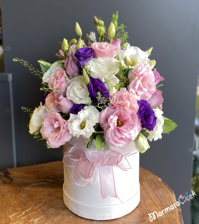 Pink Flowers in The Box