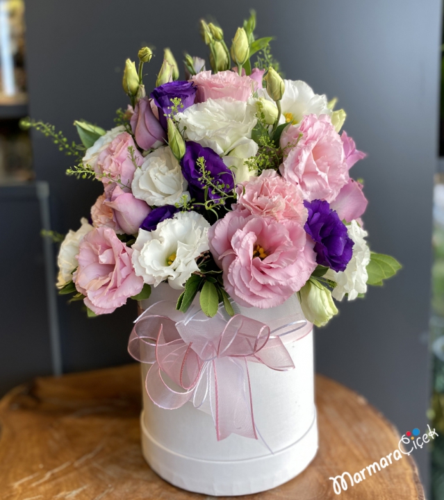 Pink Flowers in The Box