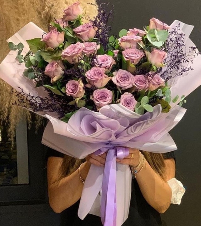Lila Gül Buketi 