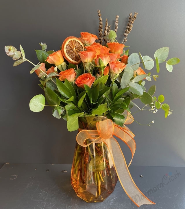 Orange Mini Roses