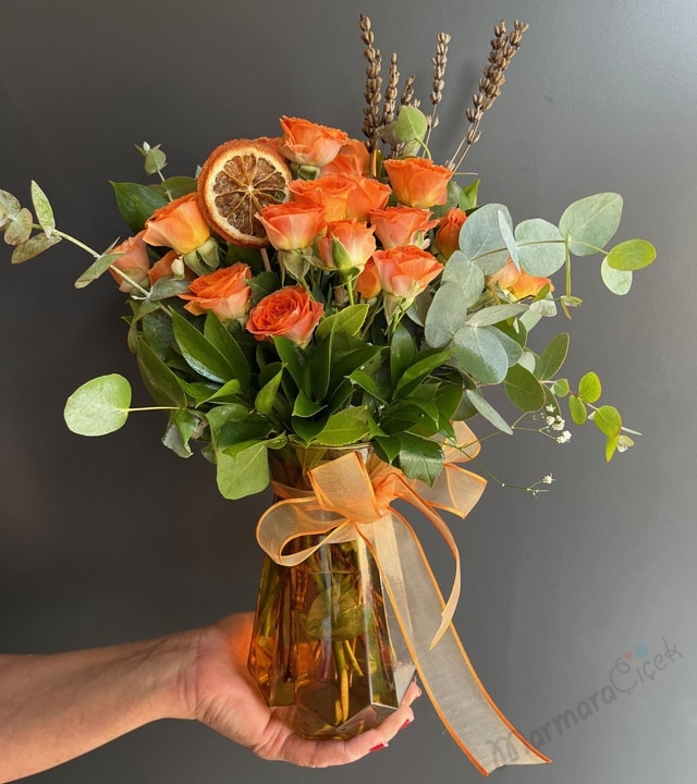 Orange Mini Roses