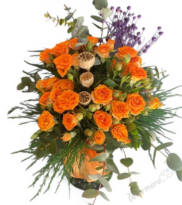Orange Mini Roses