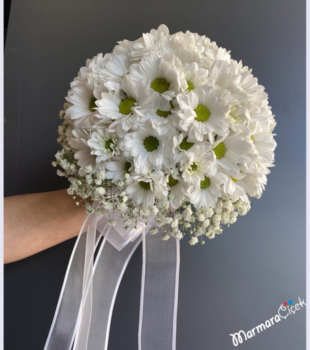 Chamomile Bridal Bouquet, Chamomile Bridal Flower, Chamomile Hand Bouquet