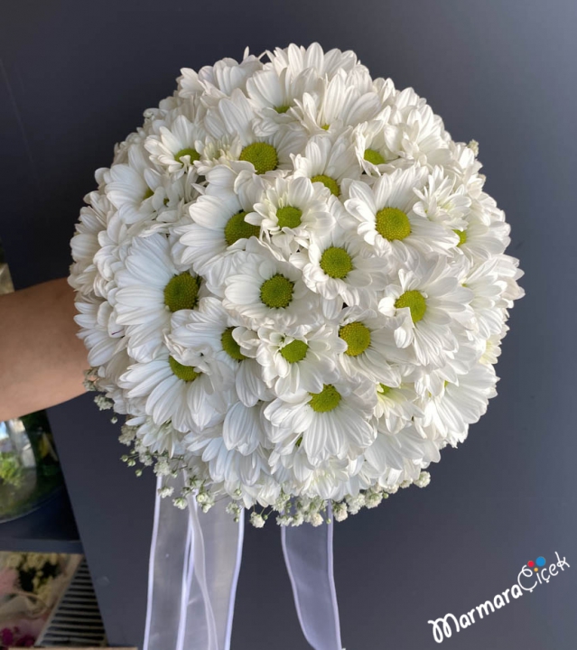 Chamomile Bridal Bouquet, Chamomile Bridal Flower, Chamomile Hand Bouquet