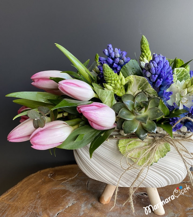 Pink Tulip Arrangement