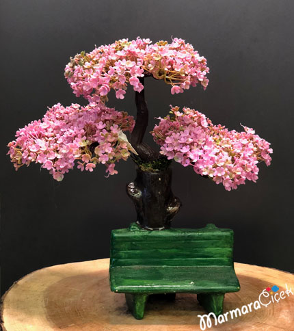 Pembe Yapay Bonsai Ağacı