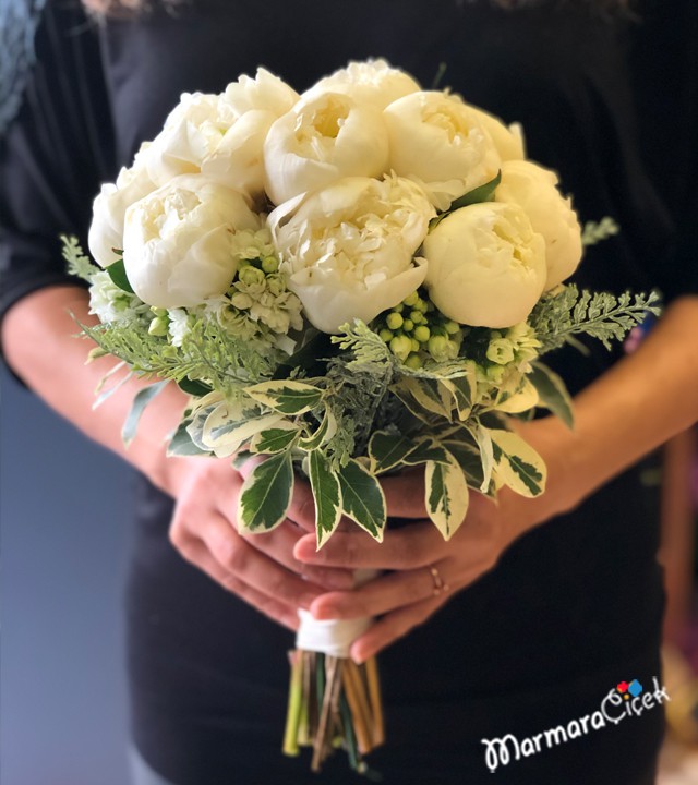 White Peony Bridal Flower