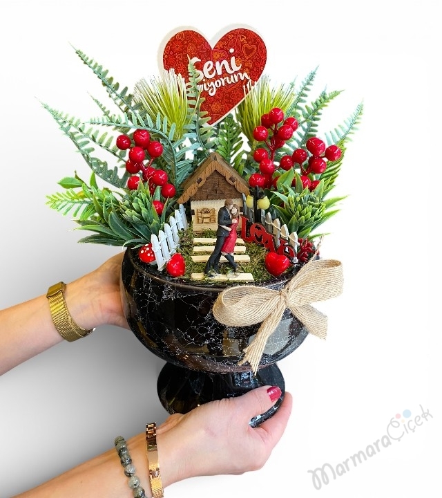 Seni Seviyorum Temalı Romantik Teraryum