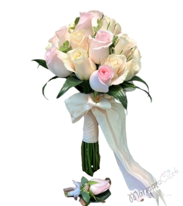 Soft Güllerden Gelin Buketi