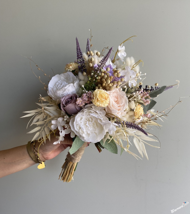 Fadeless Lilac Rose Bridal Bouquet