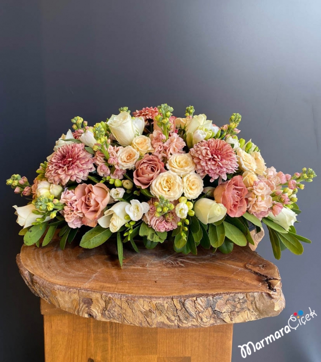 Salmon Cream Table Flower