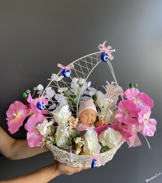 Sailboat Baby Girl Greeting Flower