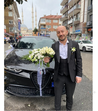 Gelin Arabası Ve Gül Gelin Buketi 