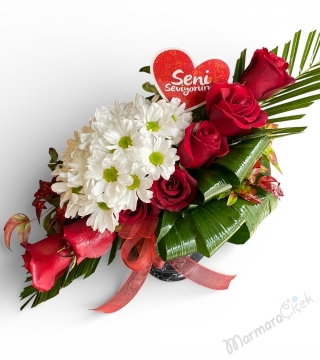 Gül & Papatya Aranjmanı