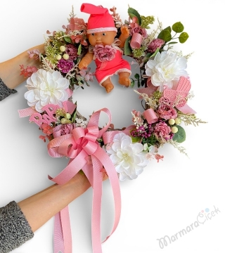 Hoş Geldin Kız Bebek Çelengi