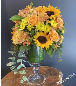 Orange Flowers in A Goblet