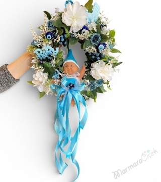 Mavi Düşler Bebek Kapı Süsü